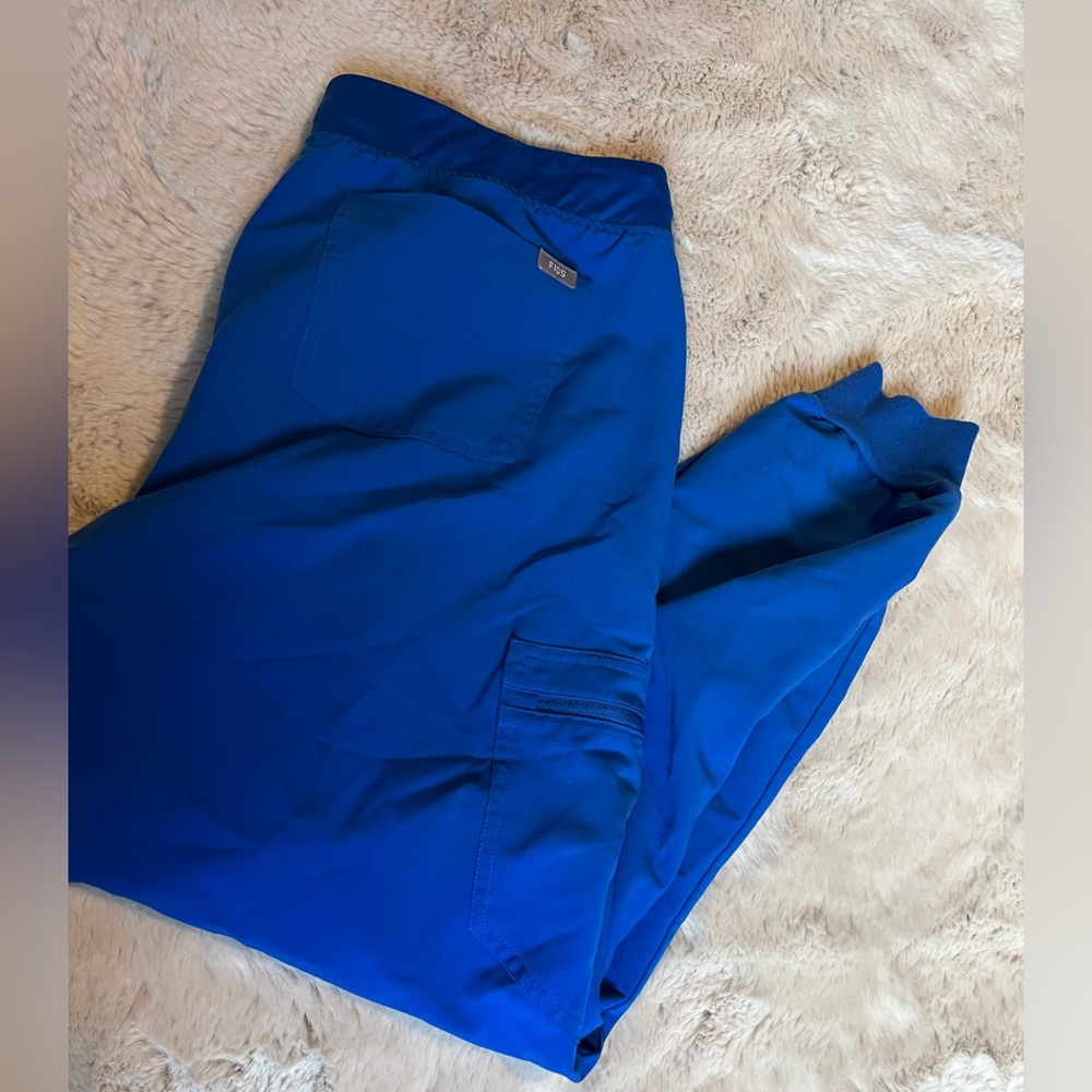 Royal Blue Figs scrub joggers